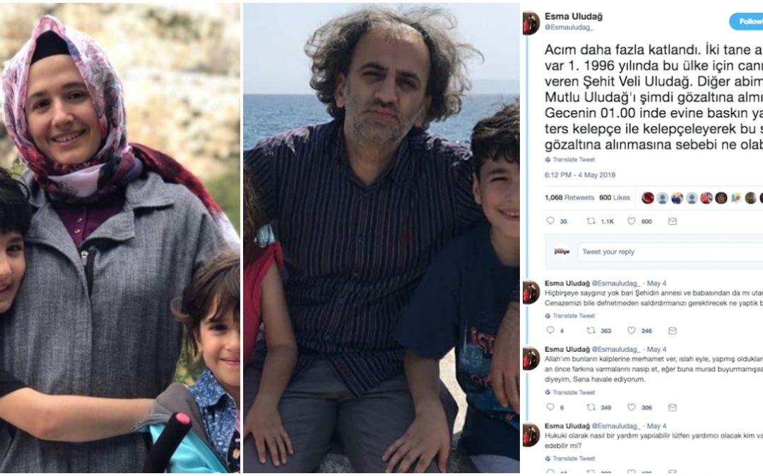 Wife died in exile in Greece, brother detained in midnight raid in Turkey