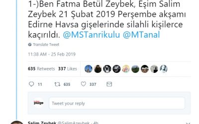 Turkish man abducted by gunmen at toll station in Edirne: wife