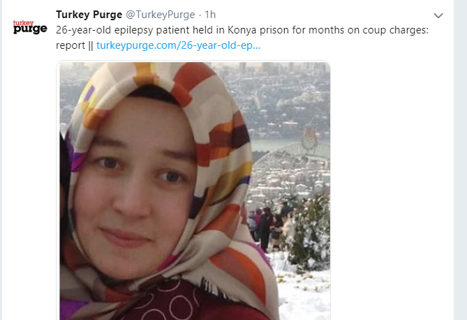 26-year-old epilepsy patient held in Konya prison for months on coup charges: report
