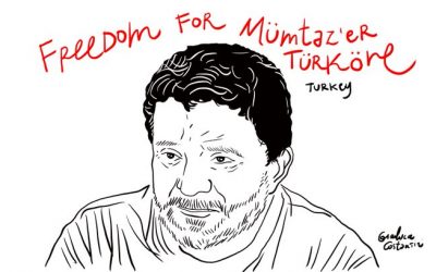 Italian cartoonist portrays purge-victim political scientist Mümtaz’er Türköne